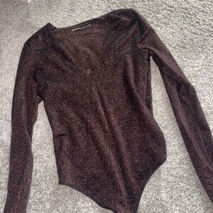 Abercrombie & Fitch Shimmering Brown Bodysuit
